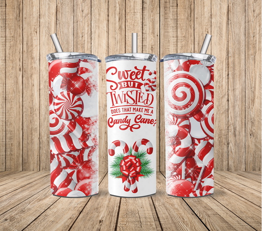 Twisted Candy Cane 20oz Tumbler