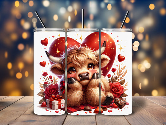 Highland Cow Red Heart