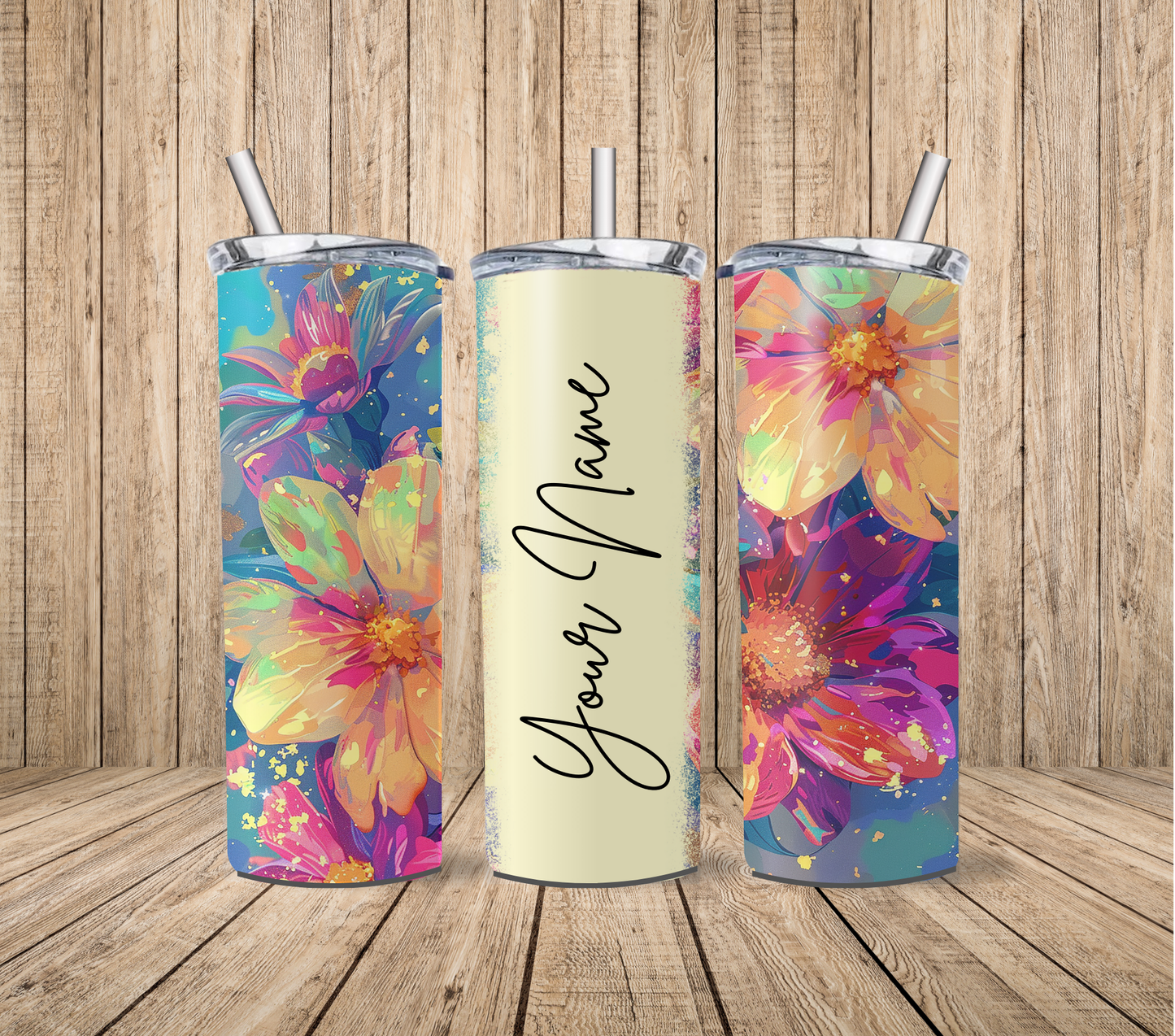 Floral (Personalised) 20oz Tumbler