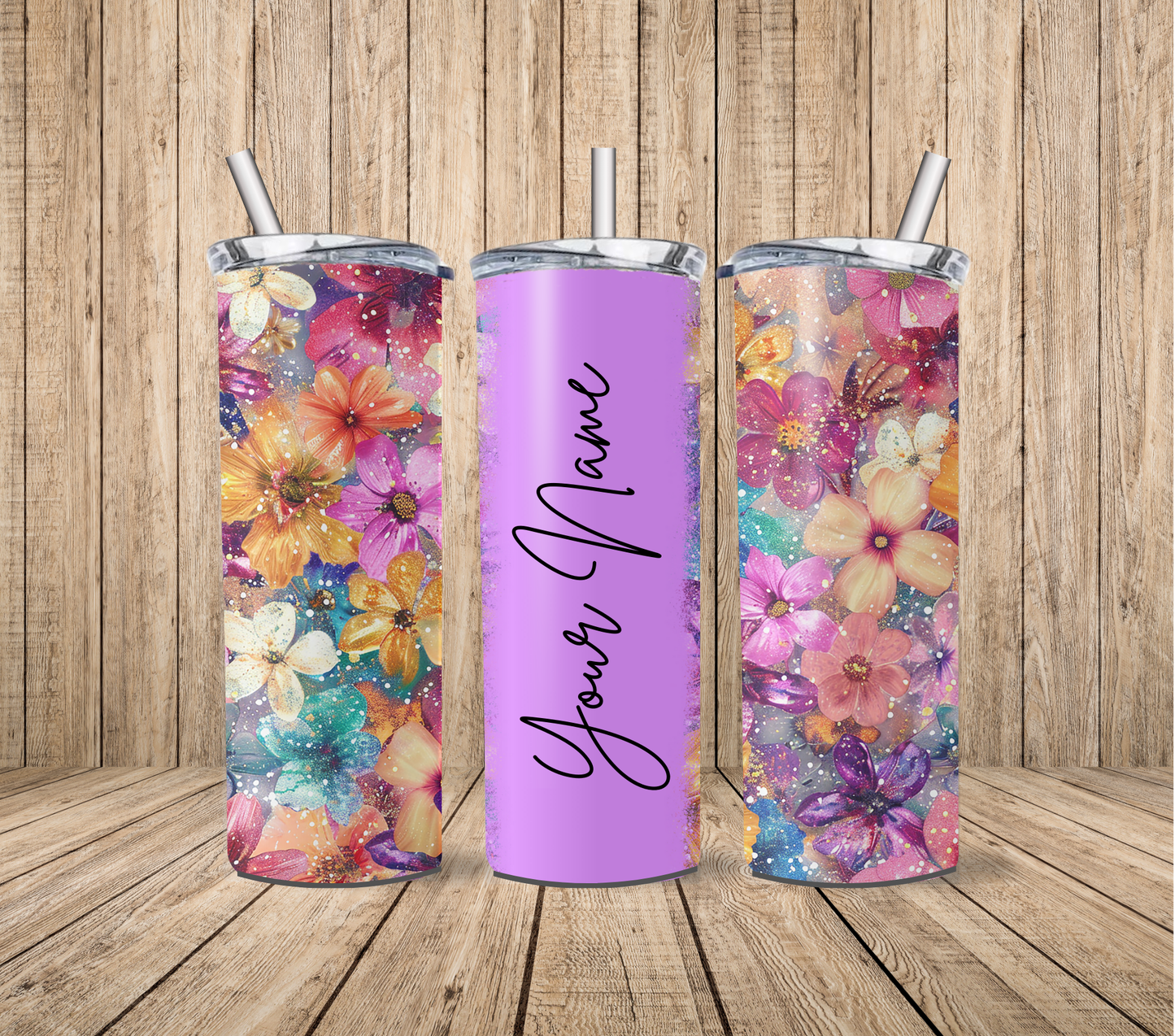 Floral (Personalised) 20oz Tumbler