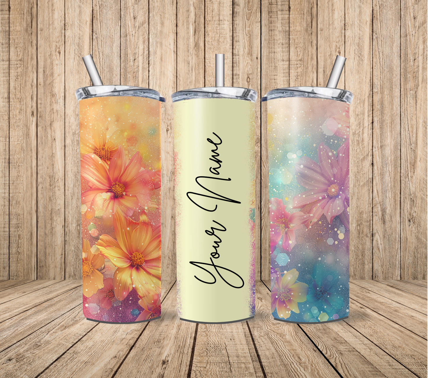 Floral (Personalised) 20oz Tumbler