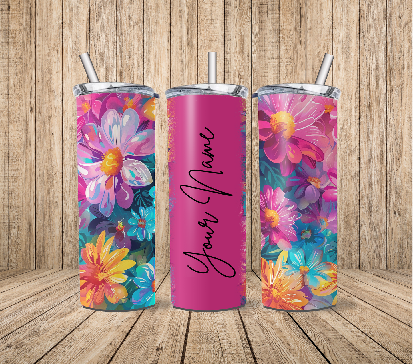 Floral (Personalised) 20oz Tumbler