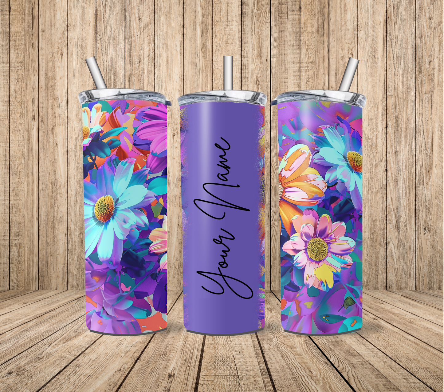 Floral (Personalised) 20oz Tumbler