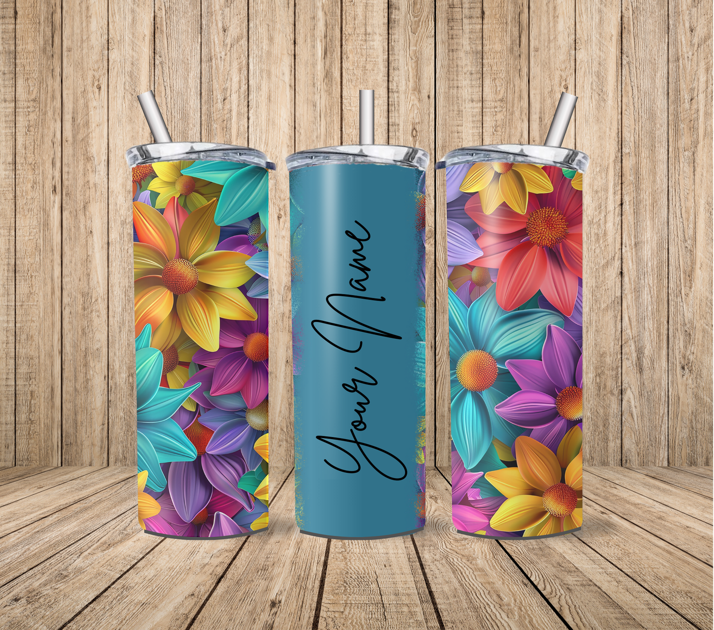 Floral (Personalised) 20oz Tumbler