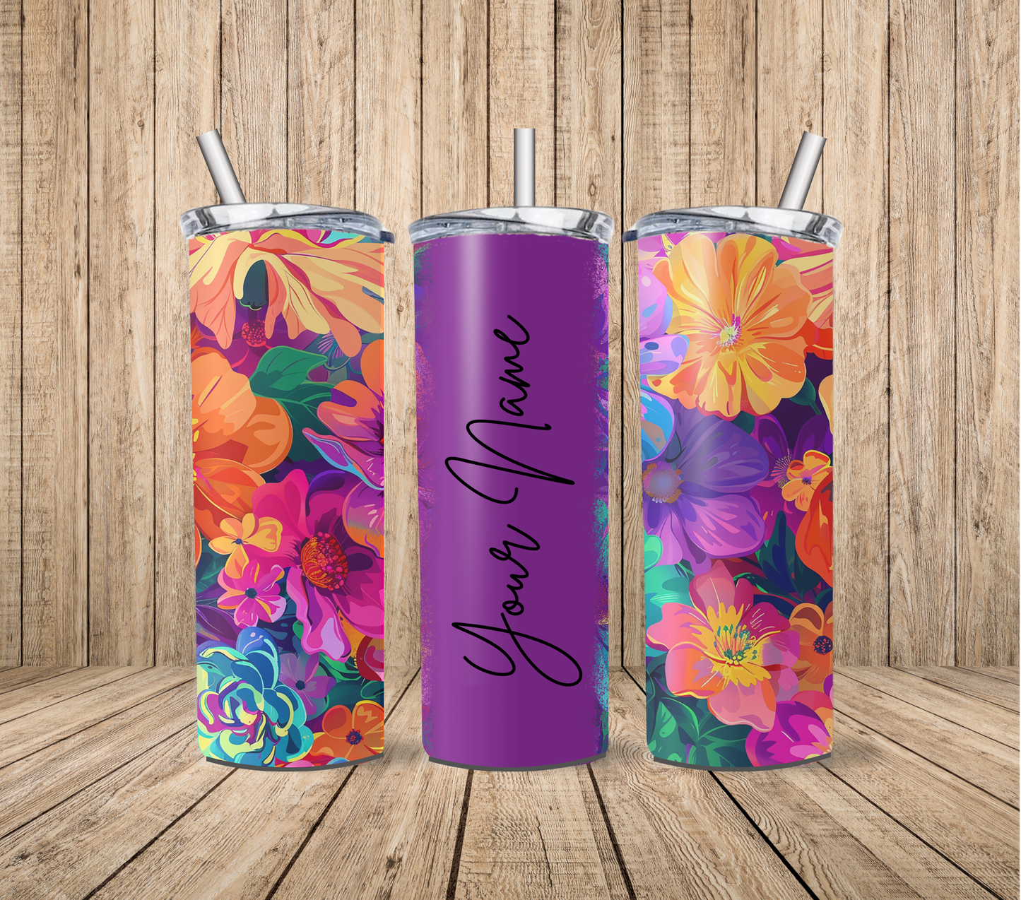 Floral (Personalised) 20oz Tumbler